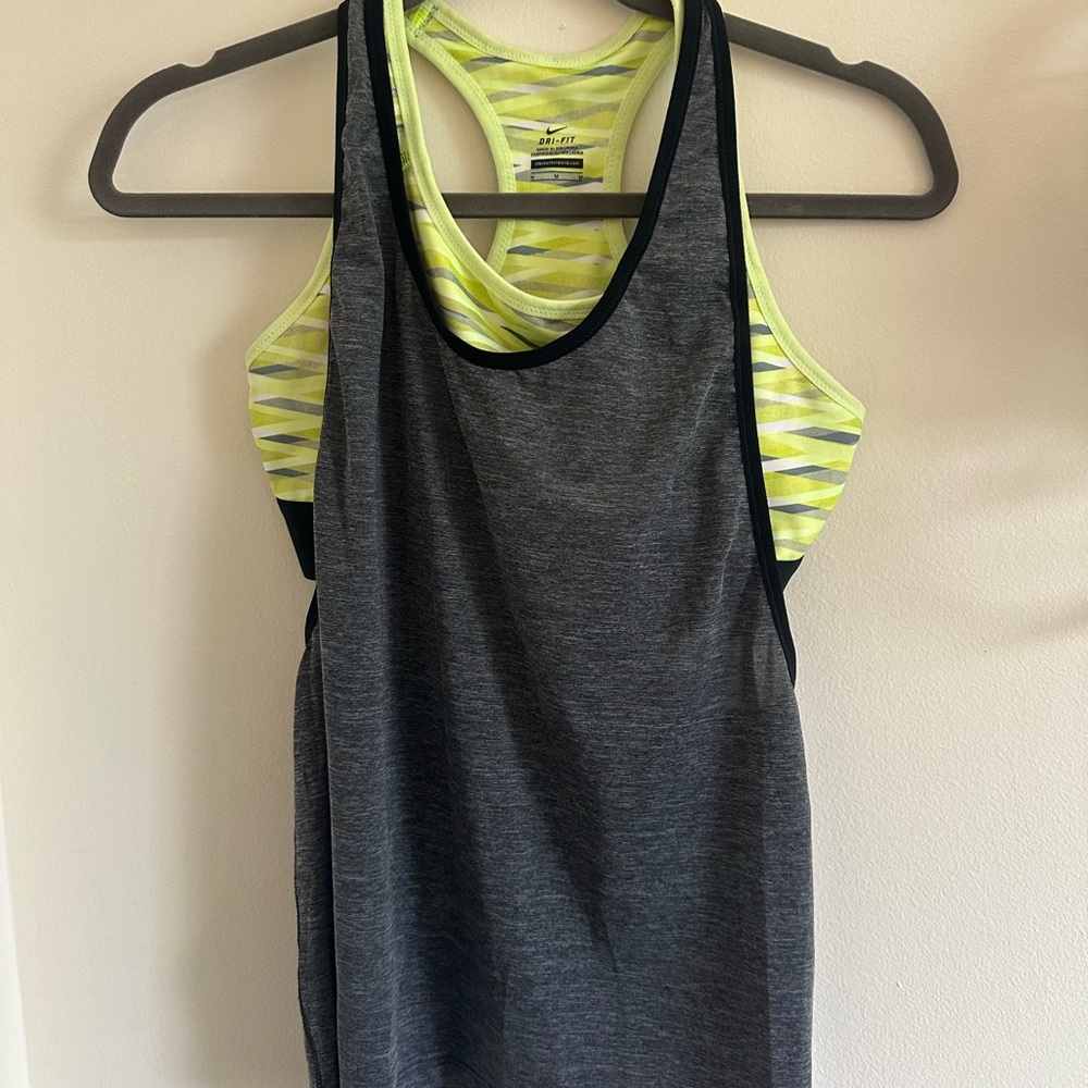 Nike Dri-Fit Racerback Tank Top With Built in Sports Bra